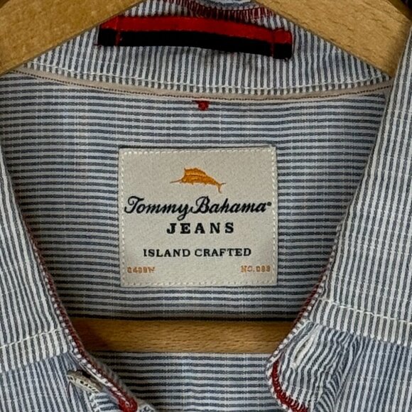 Tommy Bahama Jeans Island Crafted Long Sleeve Button Down Shirt Size Medium - Picture 4 of 8